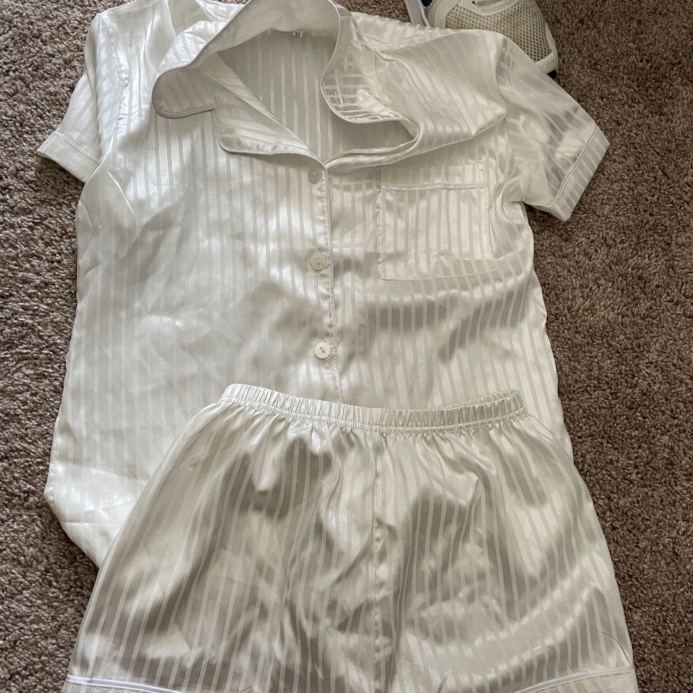 White Satin PJs